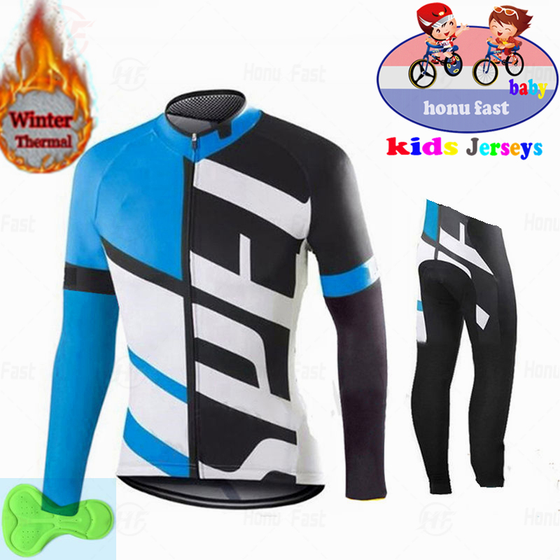 Winter Clothing Kids Sale - Set Maglia Ciclismo Invernale in Pile