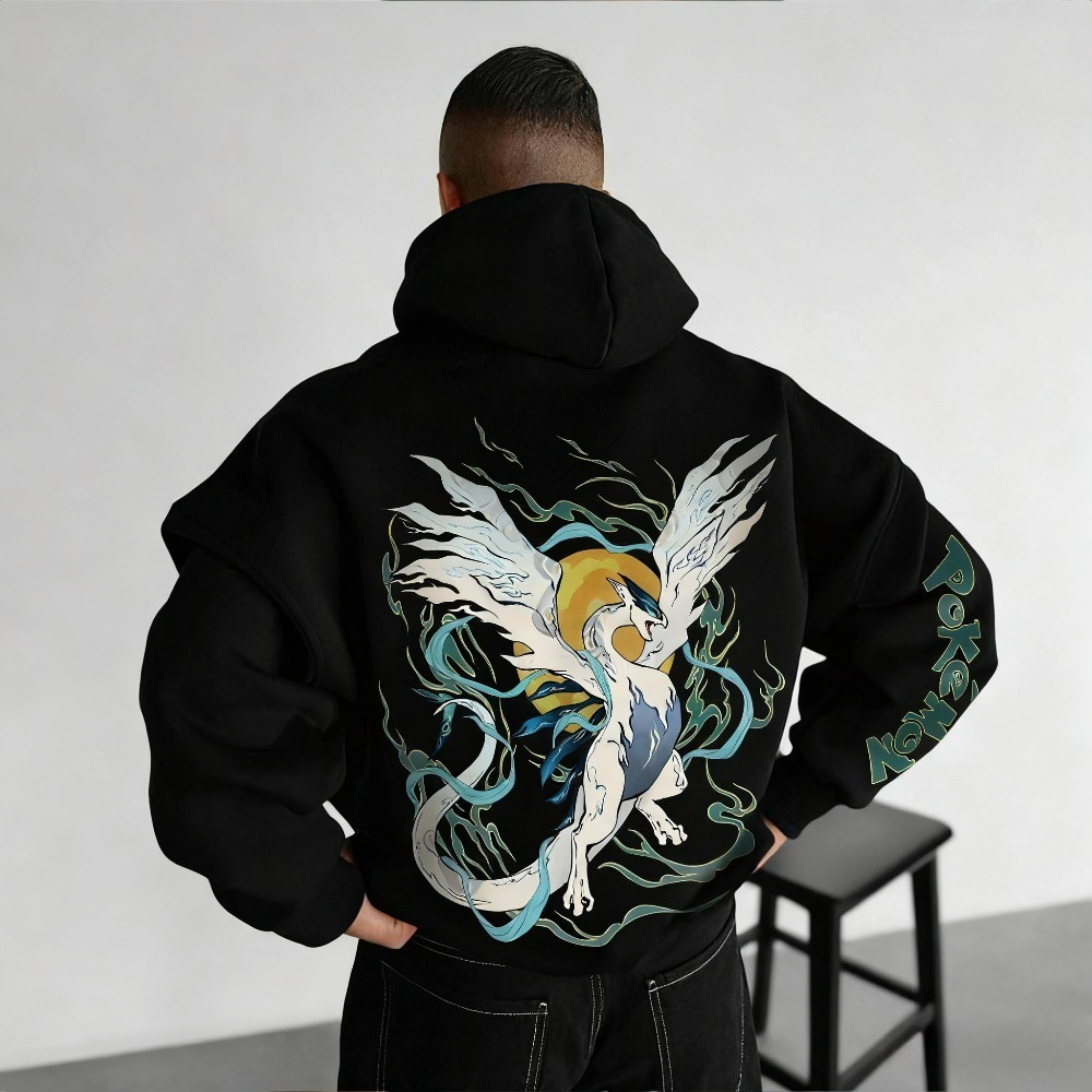 Winter Clothing Anime - Pokémon Lugia Genuino Anime Stampato Pullover