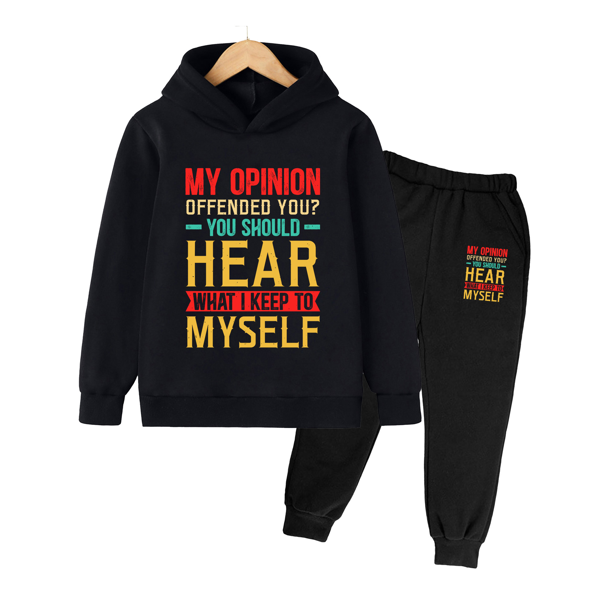 Winter Clothing Quotes - Set Felpa e Pantaloni per Bambini,