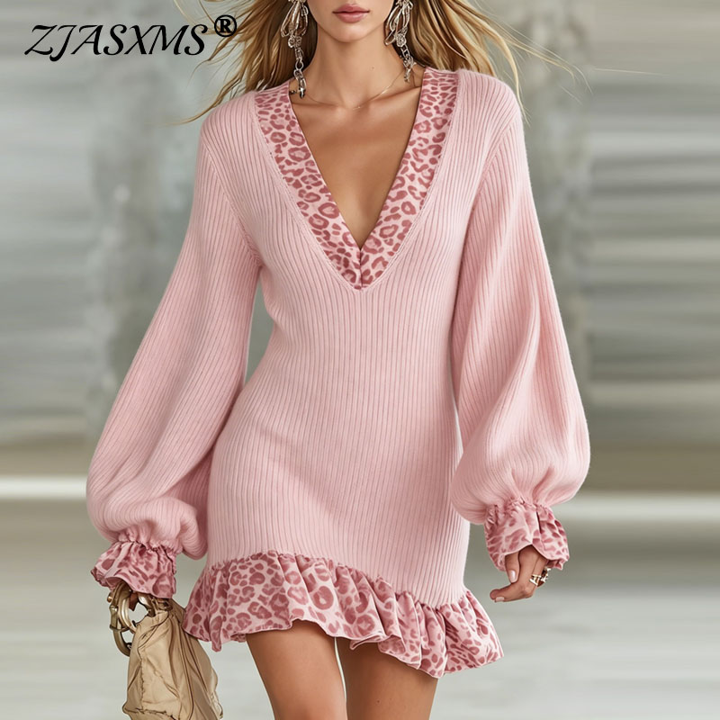 Winter Clothing H&M - Mini Abito in Maglia con Motivo