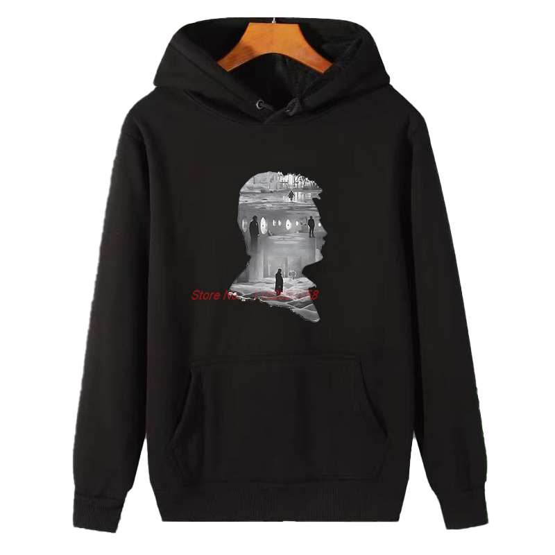 Winter Clothing Essential - Felpa con Cappuccio con Grafica della