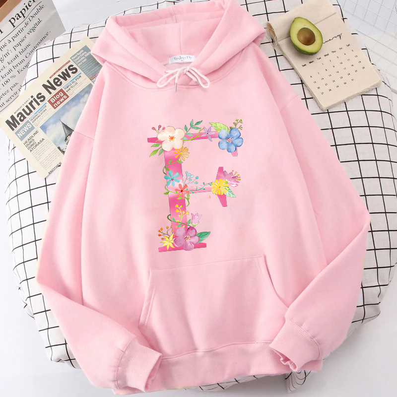 Winter Clothing Essential - 26 alfabeto A-Z fiore rosa lettera