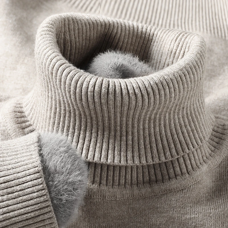 Winter Clothing Trends - Sweatwear Uomo Anti-pilling Maglione dolcevita lavorato