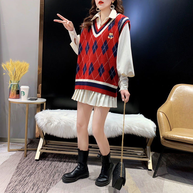 Gilet in maglia rossa per donn - Winter Clothing Trends recensione e prezzo