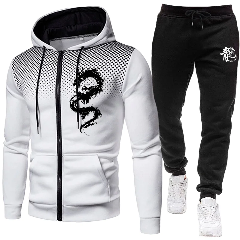 Set da Uomo con Stampa Drago d - Winter Clothing Hoodie recensione e prezzo
